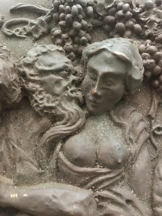 Copper Relief Sculpture Depicting Gluttony - 8