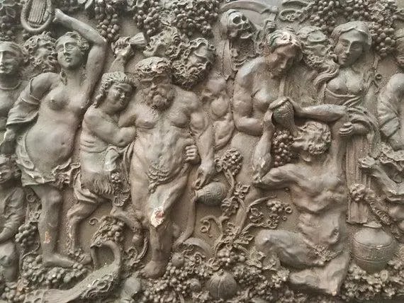 Copper Relief Sculpture Depicting Gluttony - 9