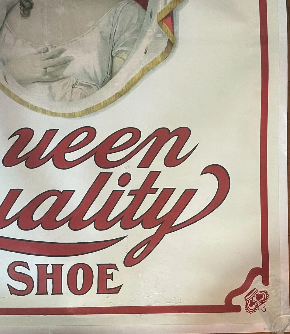 Rare Antique C1910 Queen Quality Shoes Boston Company Advertising Poster - 7