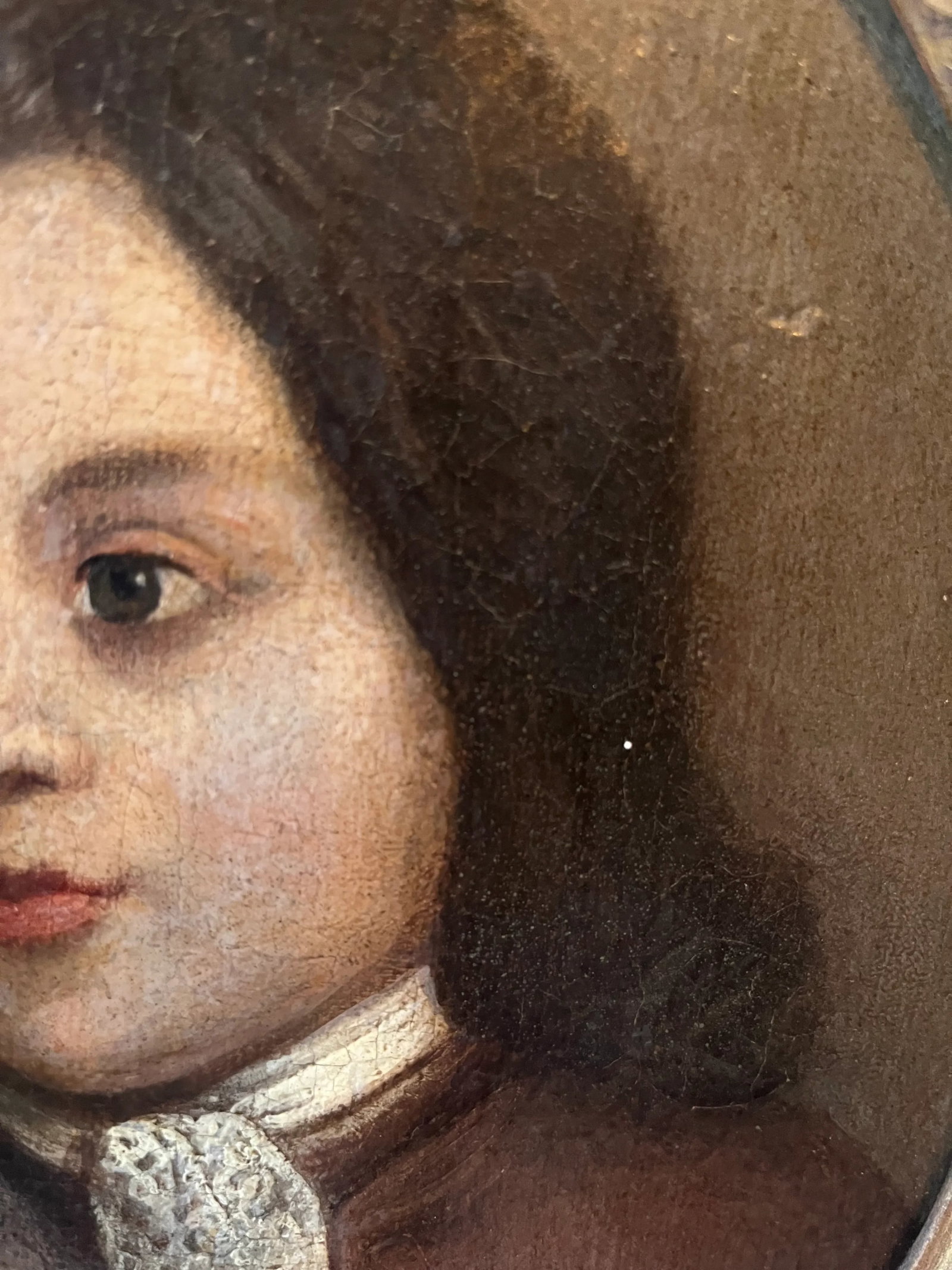 19th Century Portrait Oil Painting of a Boy, Framed - 2