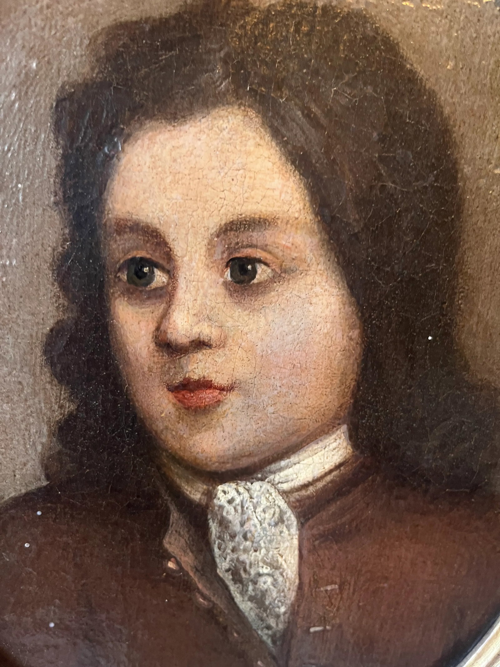 19th Century Portrait Oil Painting of a Boy, Framed - 5