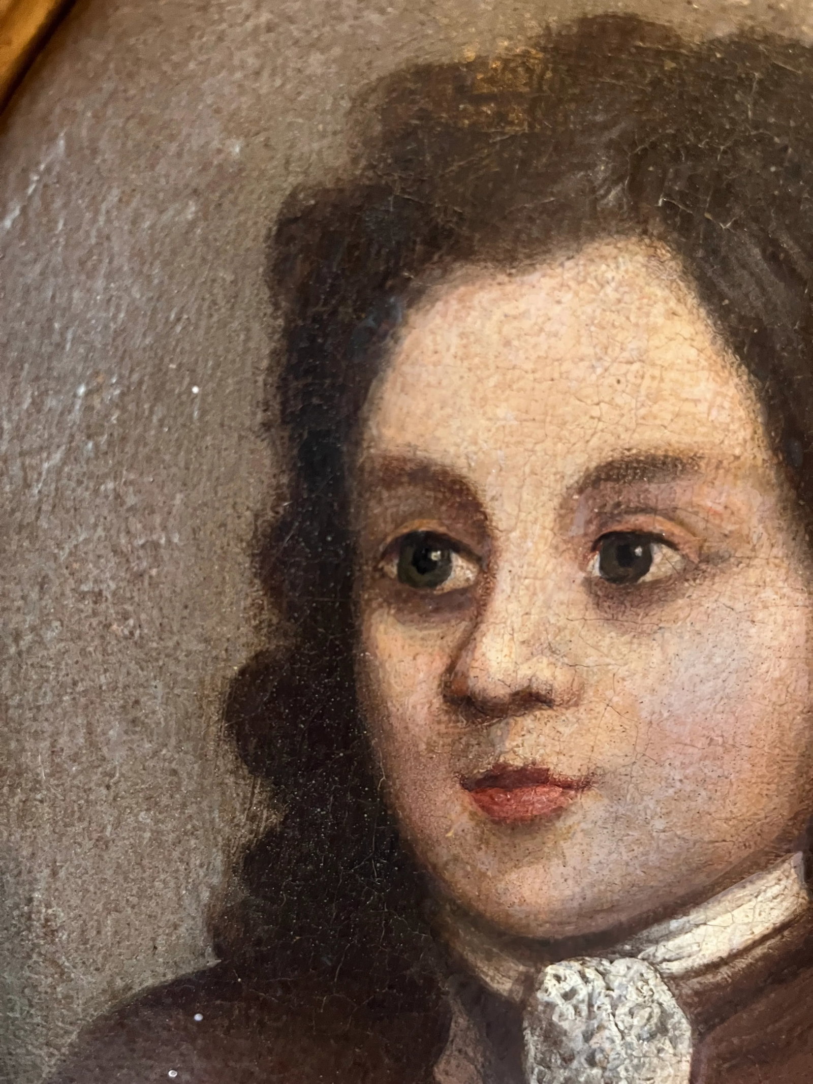 19th Century Portrait Oil Painting of a Boy, Framed - 6