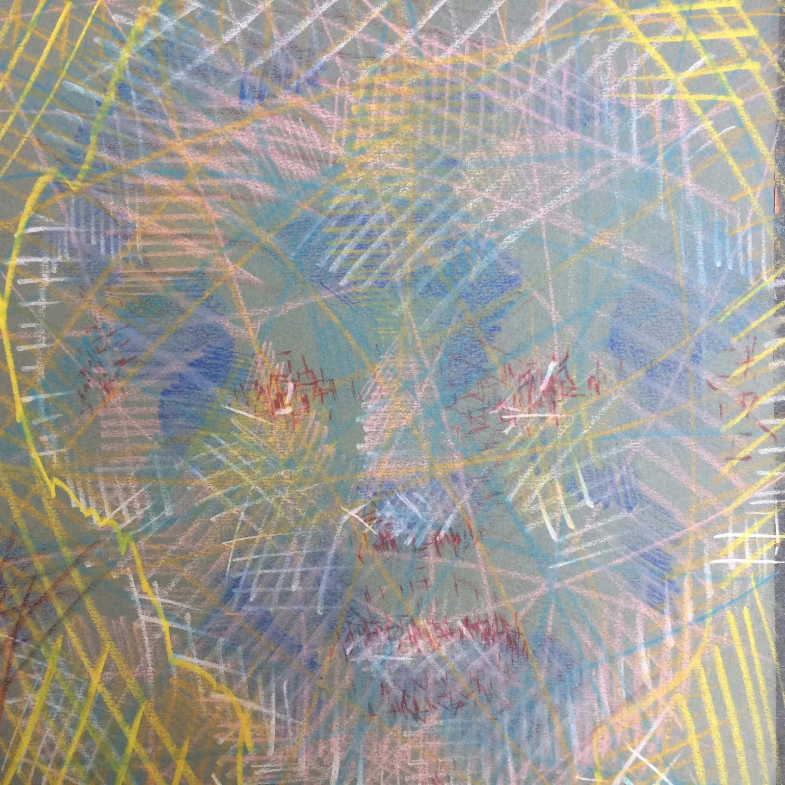 Vintage Abstract Portraits in Pastel, Pair - 8