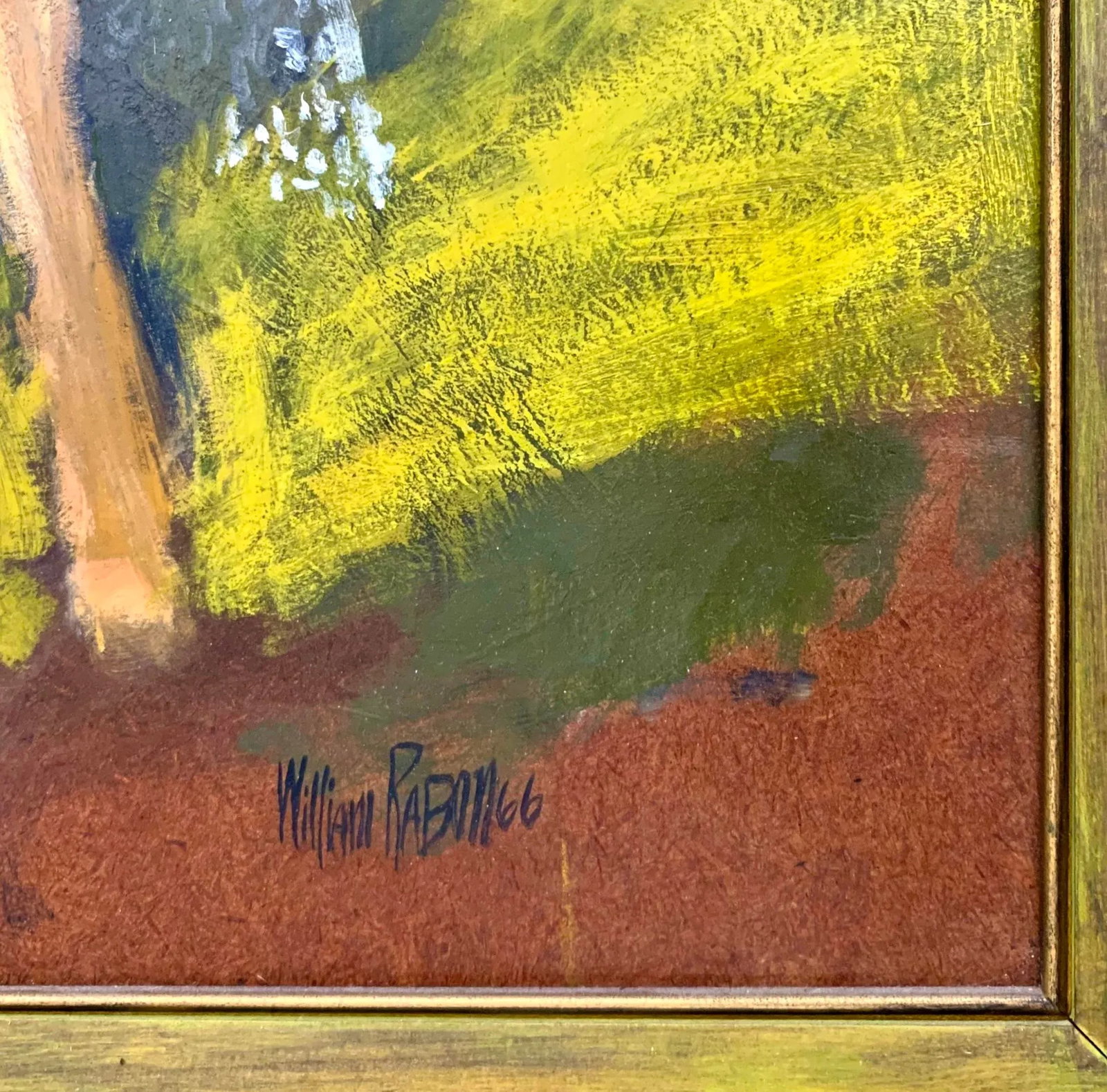 Vintage Original Painting Nude Lady in Garden Oil on Canvas Signed and Dated - 5