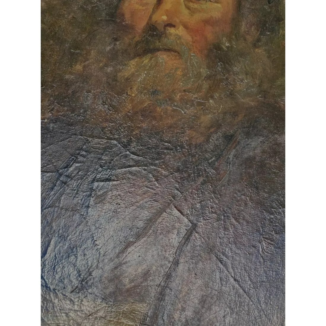 Andrew F. Affleck Oil Painting of Old Man Signed Antique 1899 - 3
