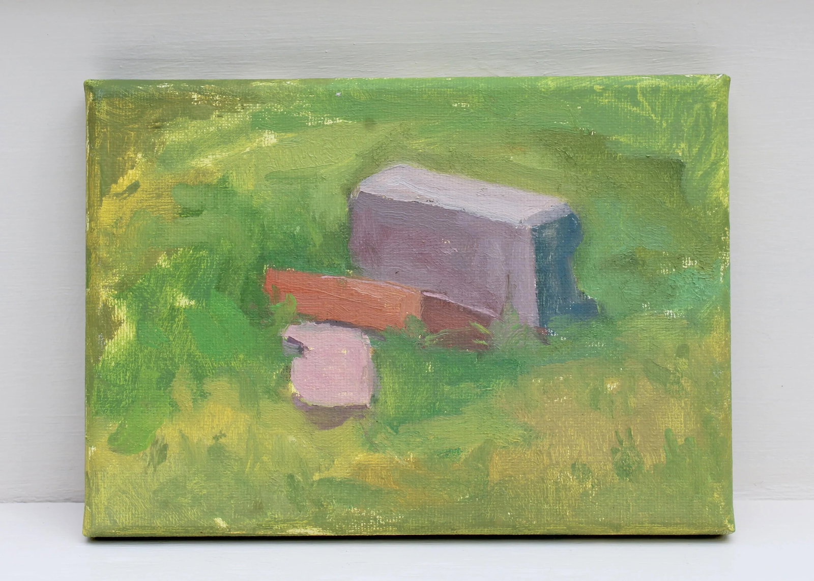 Three Bricks Original Oil Painting on Canvas by Michelle Farro - 2