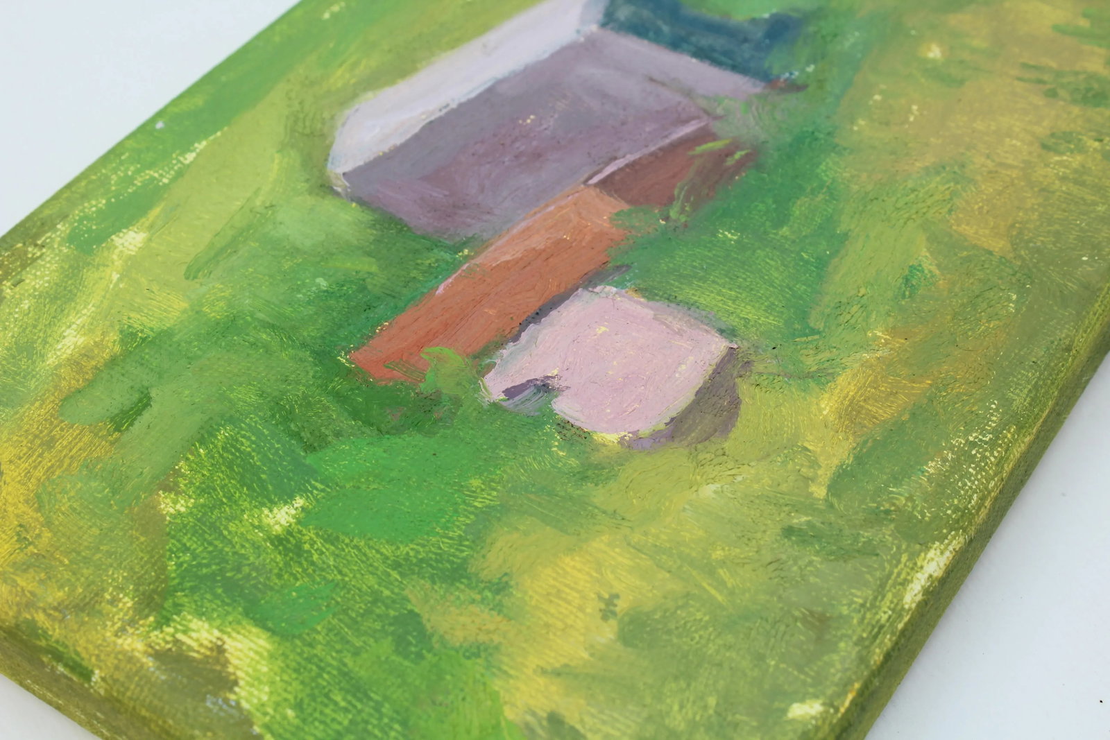 Three Bricks Original Oil Painting on Canvas by Michelle Farro - 3