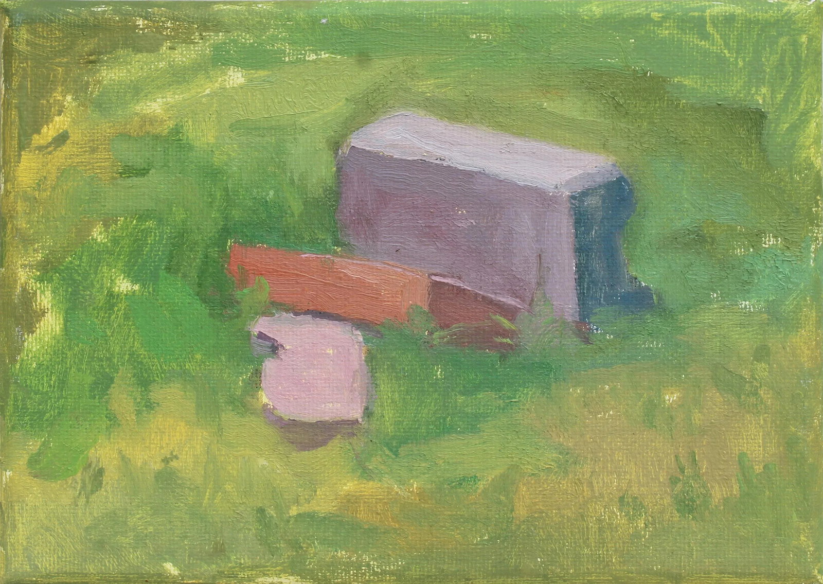 Three Bricks Original Oil Painting on Canvas by Michelle Farro - 5