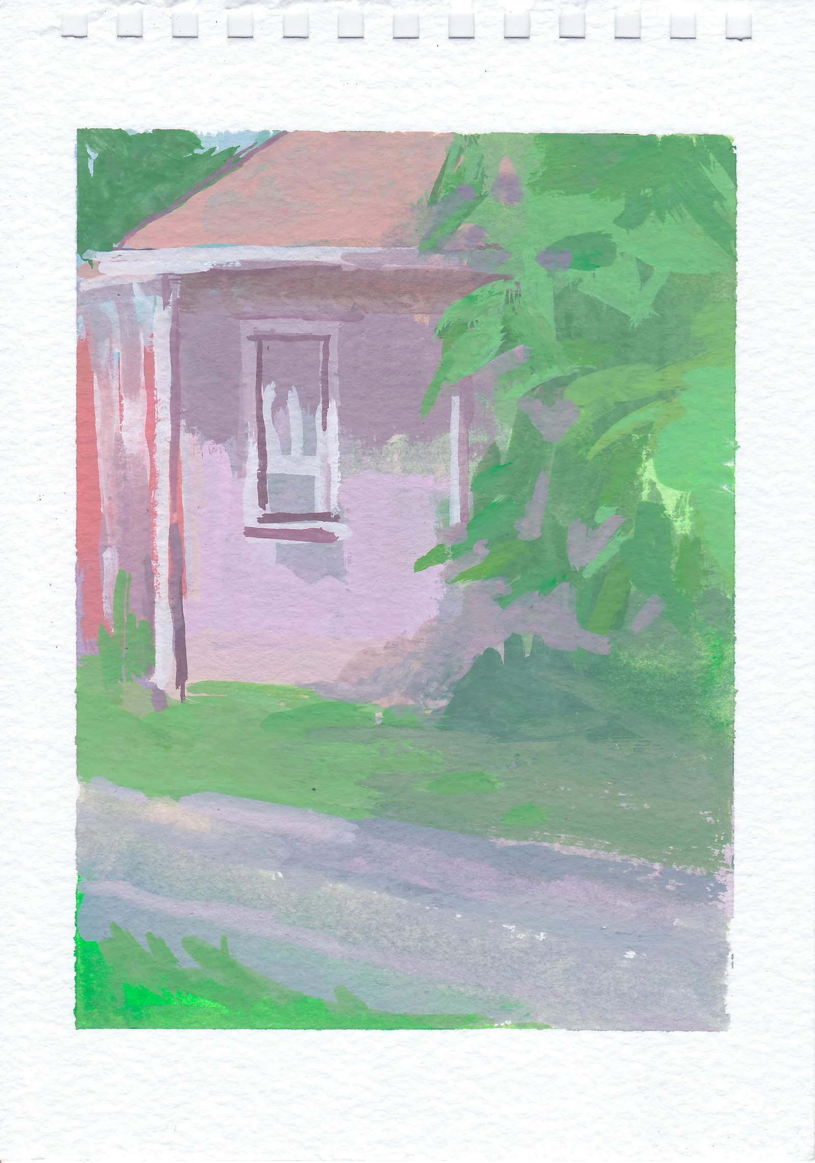 Michelle Farro Nashville Series Landscape Gouache on Paper Painting - 2