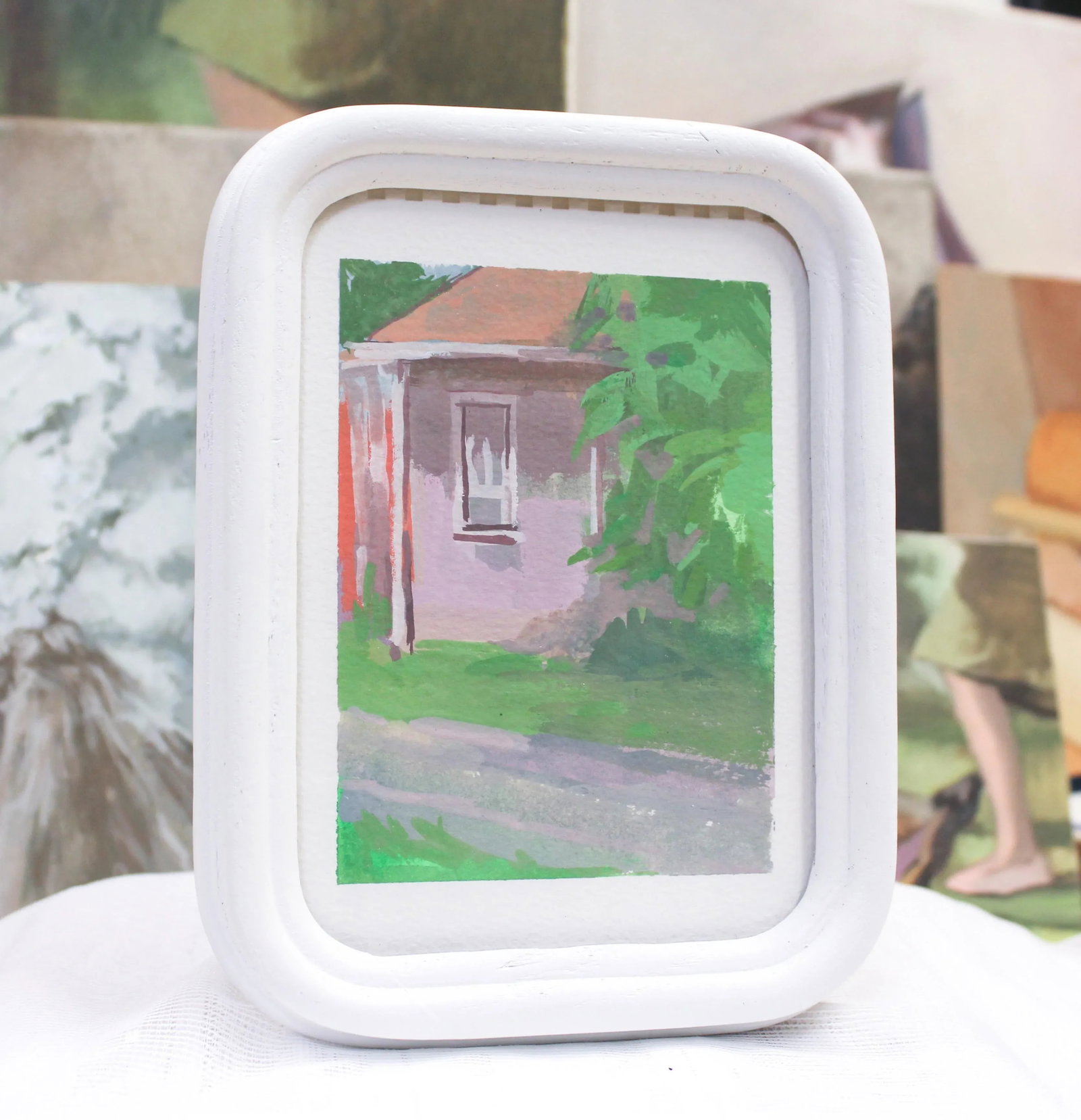 Michelle Farro Nashville Series Landscape Gouache on Paper Painting - 3