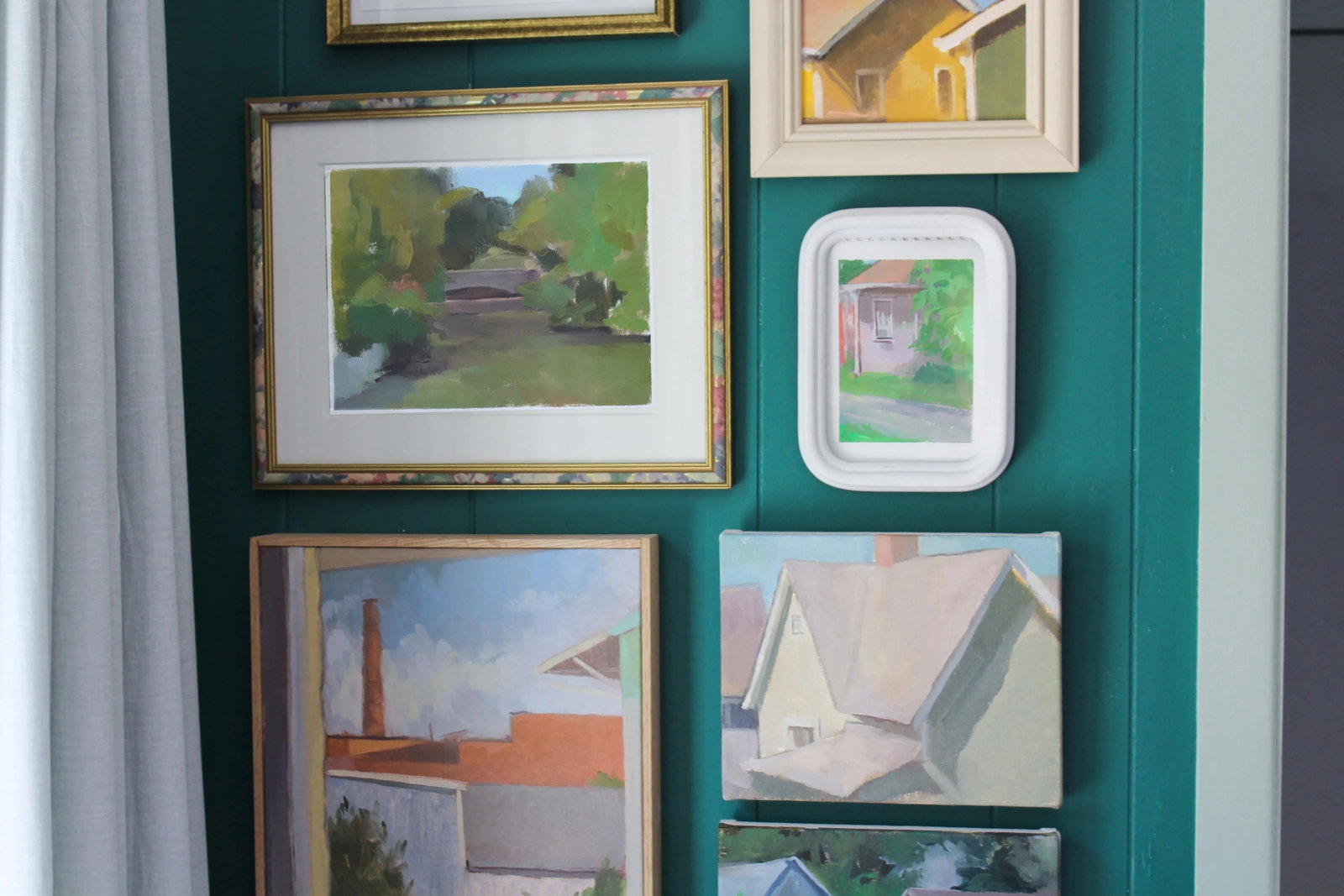 Michelle Farro Nashville Series Landscape Gouache on Paper Painting - 5