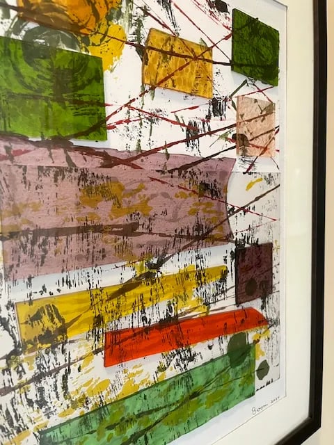 Framed Modern Wall Art Titled Landscape 918 - 2