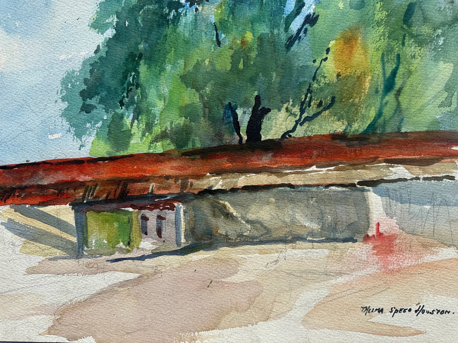 Beach Cottage Watercolor by Thelma Speed Houston - 2