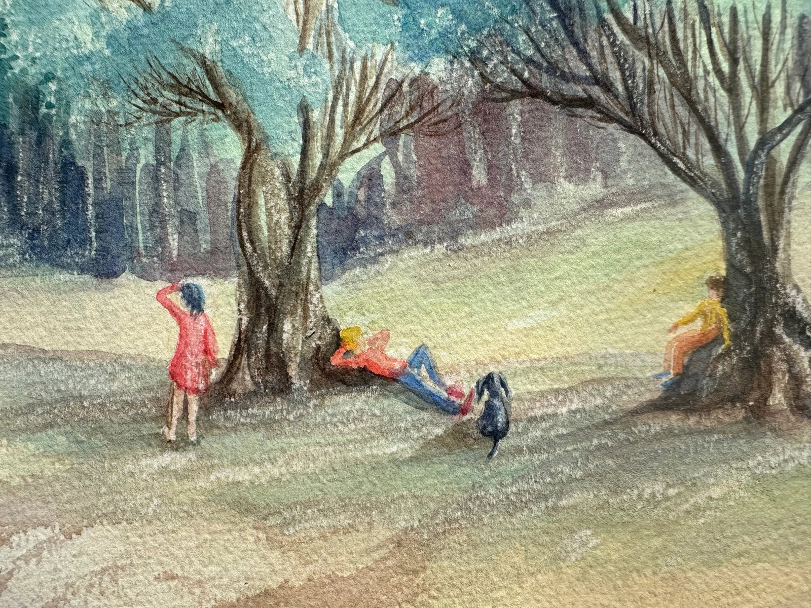 1960s Watercolor Landscape Painting by Ruth Joyner - 2