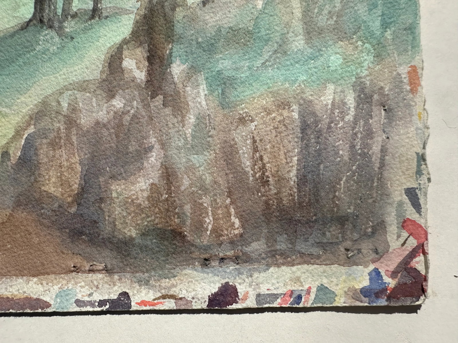 1960s Watercolor Landscape Painting by Ruth Joyner - 4