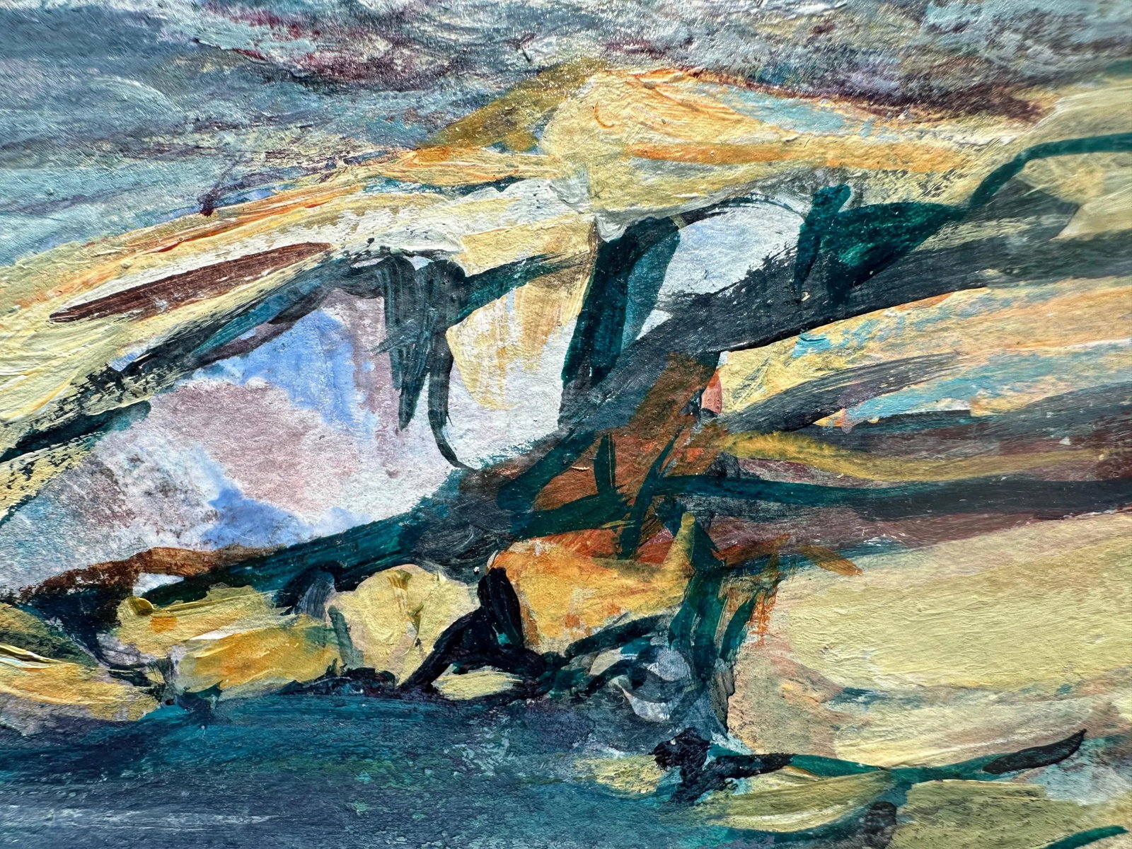 1960s Sunset Waves Painting by J. Patrick - 5