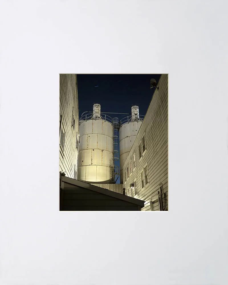 Contemporary Night Photograph "Twin Tanks" by John Vias - 2
