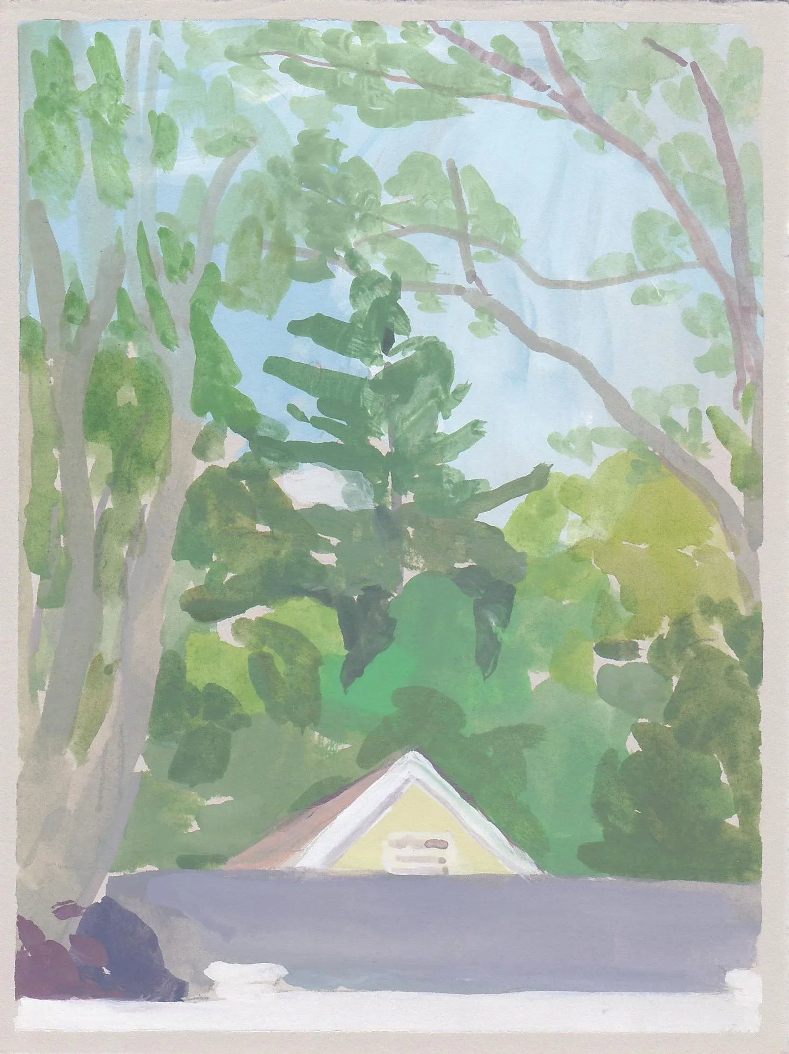 Michelle Farro "Aunt Janet's Backyard" Original Painting - 4