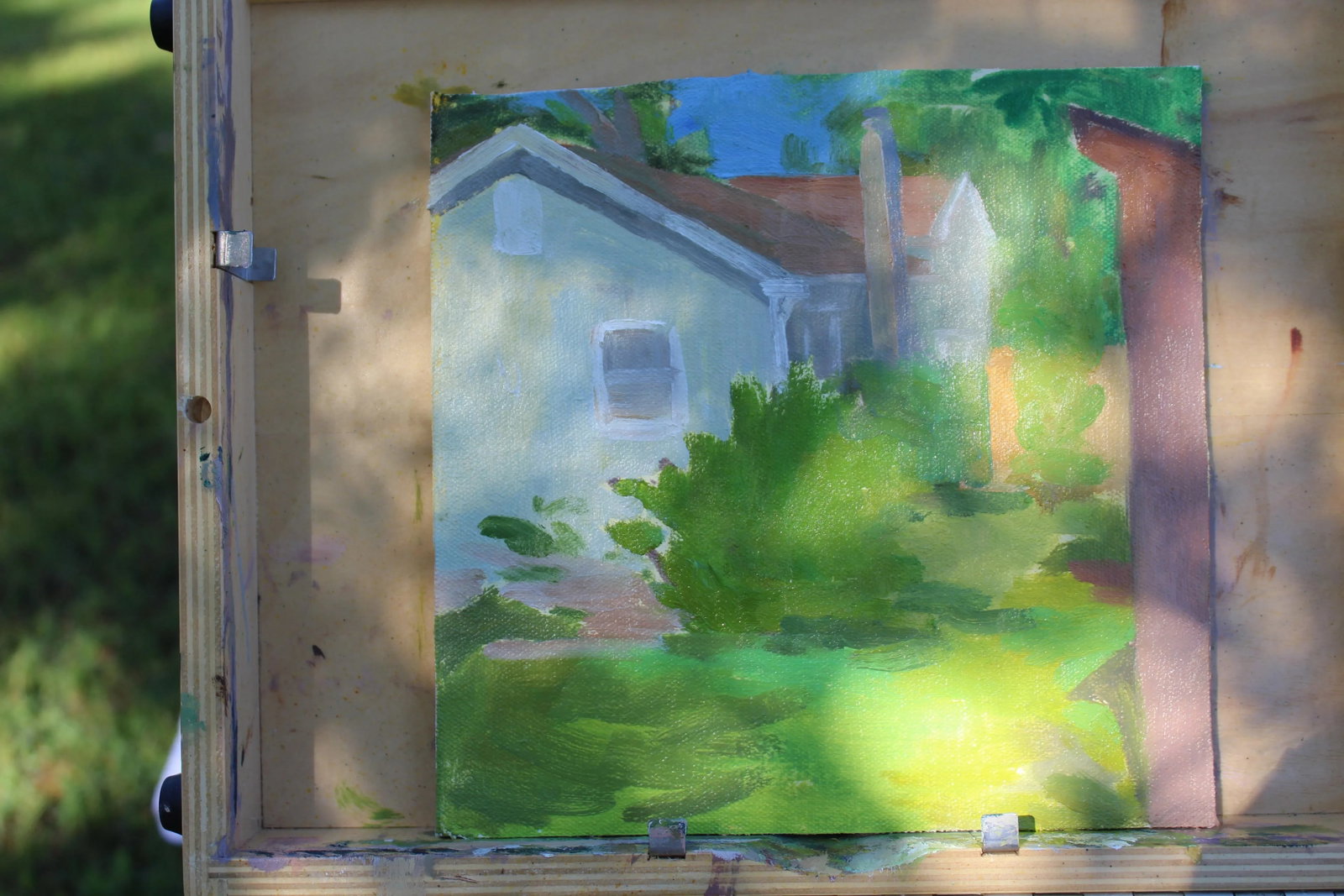 Cherry Street Morning Landscape Oil Painting on Canvas by Michelle Farro - 4