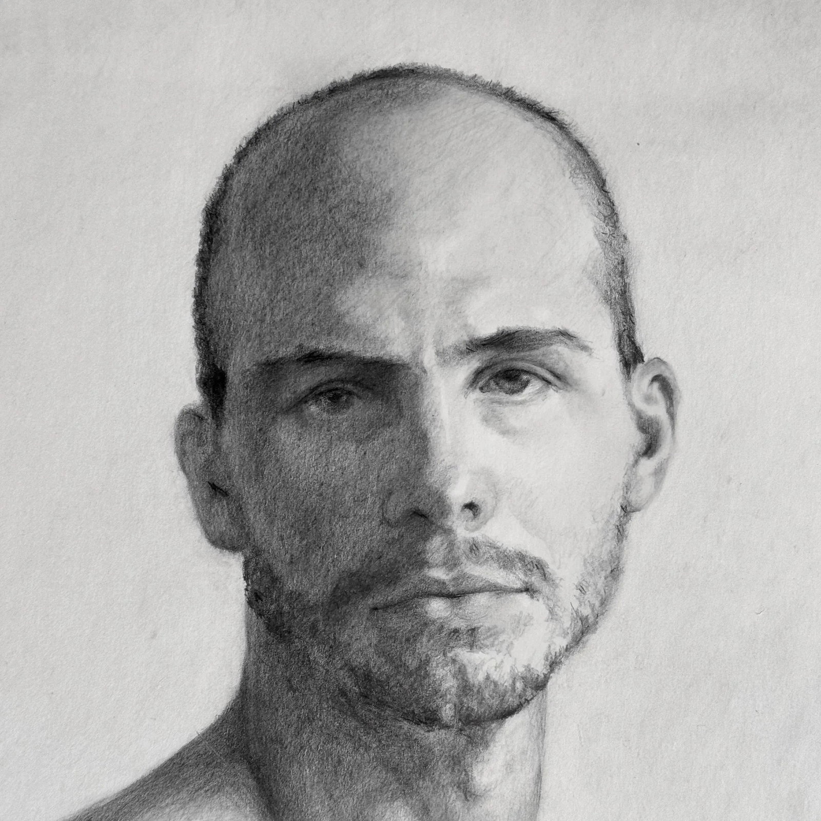 Adam, a Graphite Figure Drawing by Sherry Camhy - 5