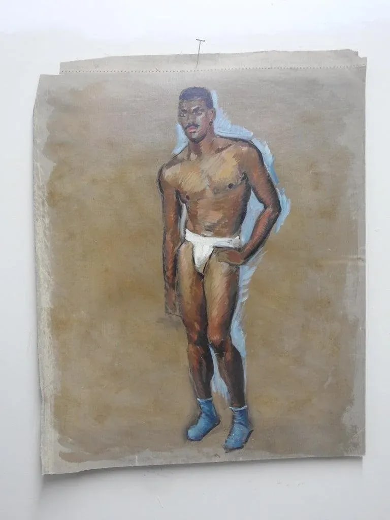 Robert Whitmore "Male Model" Oil Painting - 4