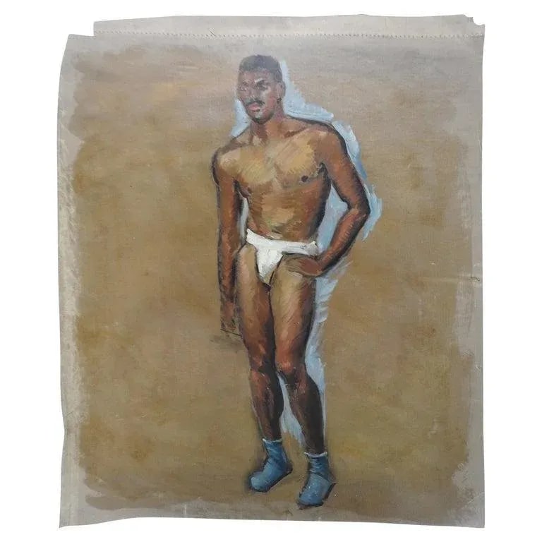 Robert Whitmore "Male Model" Oil Painting - 6