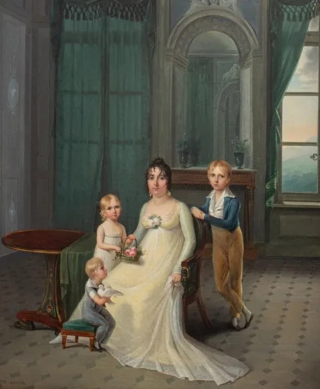 Francois Kinson Family Portrait Oil on Canvas - 2