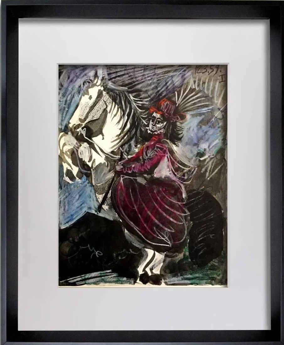 Pablo Picasso Jacqueline W/ Cat Limited Edition Framed Lithograph - 4