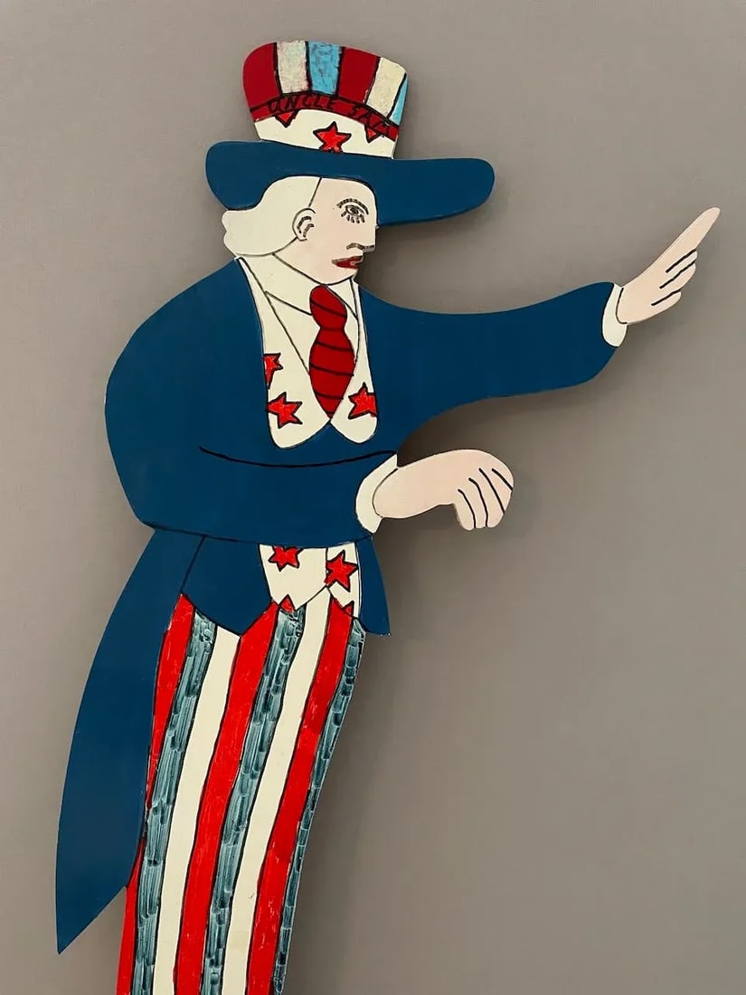 Howard Finster "Uncle Sam" Folk Art Wood Sculpture, 1996 - 3