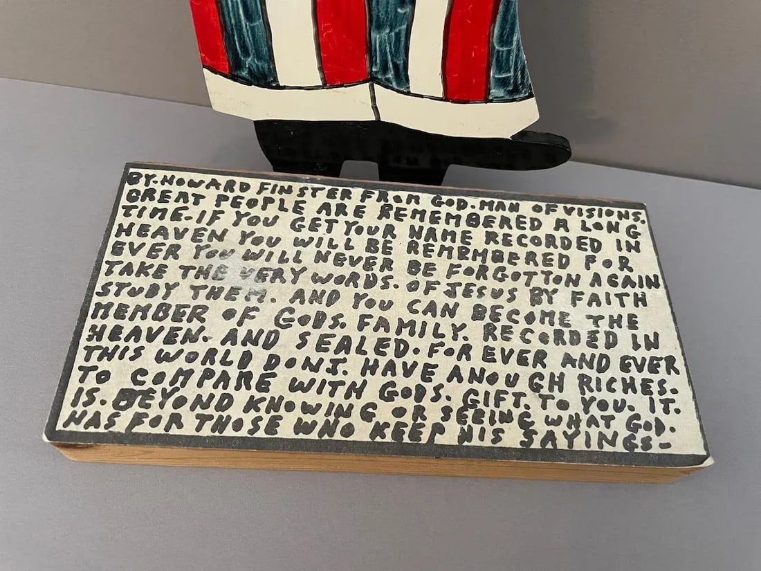 Howard Finster "Uncle Sam" Folk Art Wood Sculpture, 1996 - 5