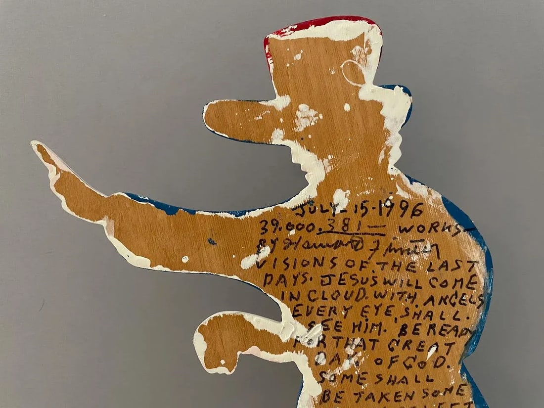 Howard Finster "Uncle Sam" Folk Art Wood Sculpture, 1996 - 7