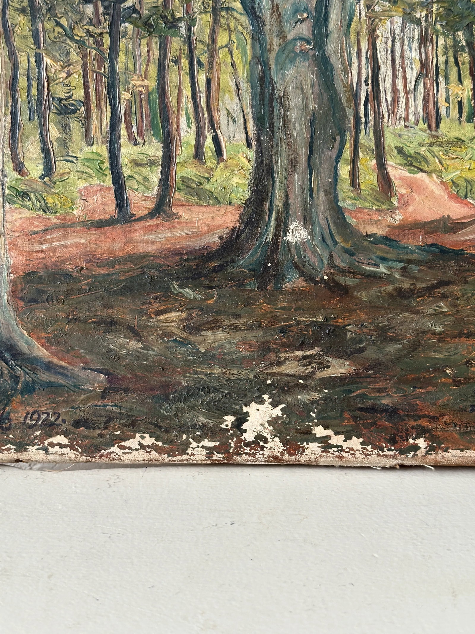 Early 20th Century Signed French Landscape Oil Painting - 4