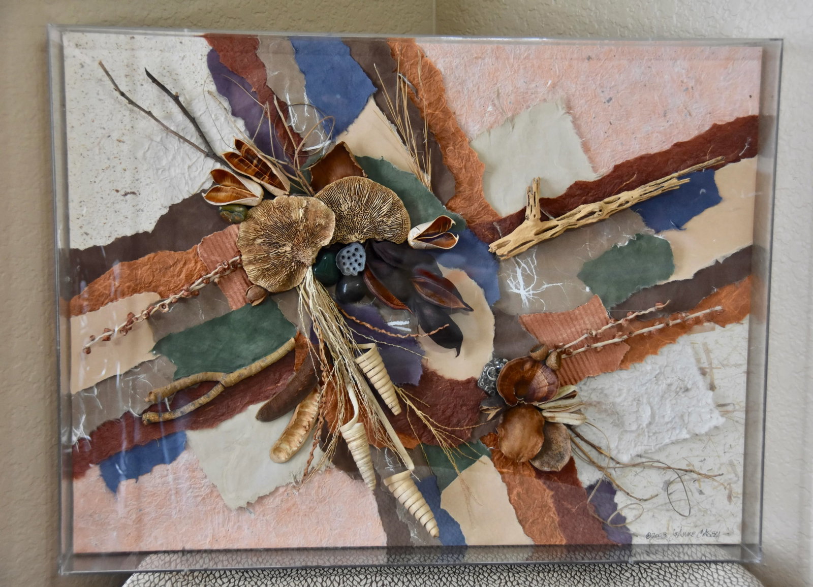 Original "Art of Nature" by Joanne Casey MIX Media Signed by Artist Wall Decor - 6