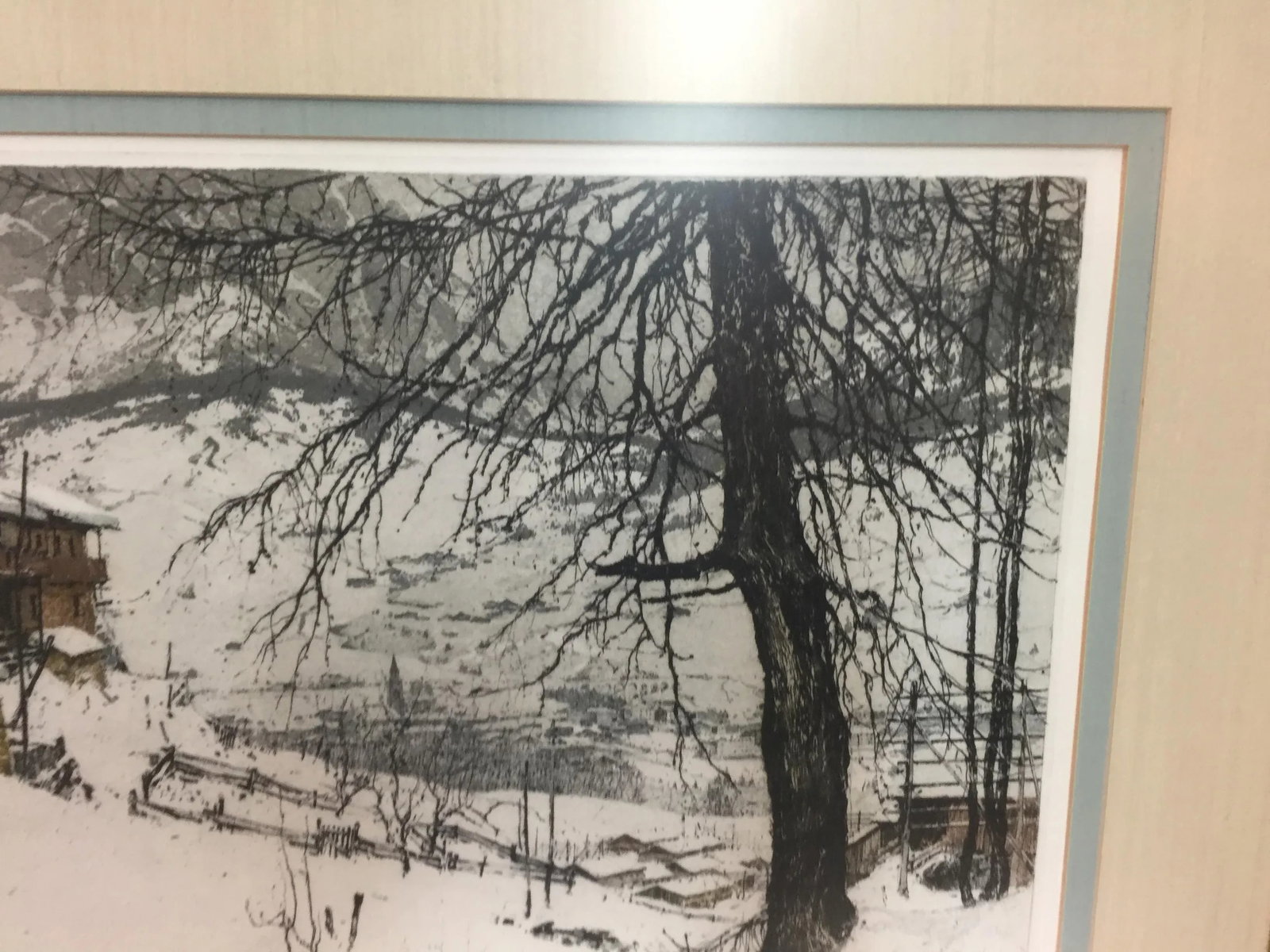 Luigi Kasimir Etching Cortina d'Ampezzo 1925 Italian Alps Signed - 7