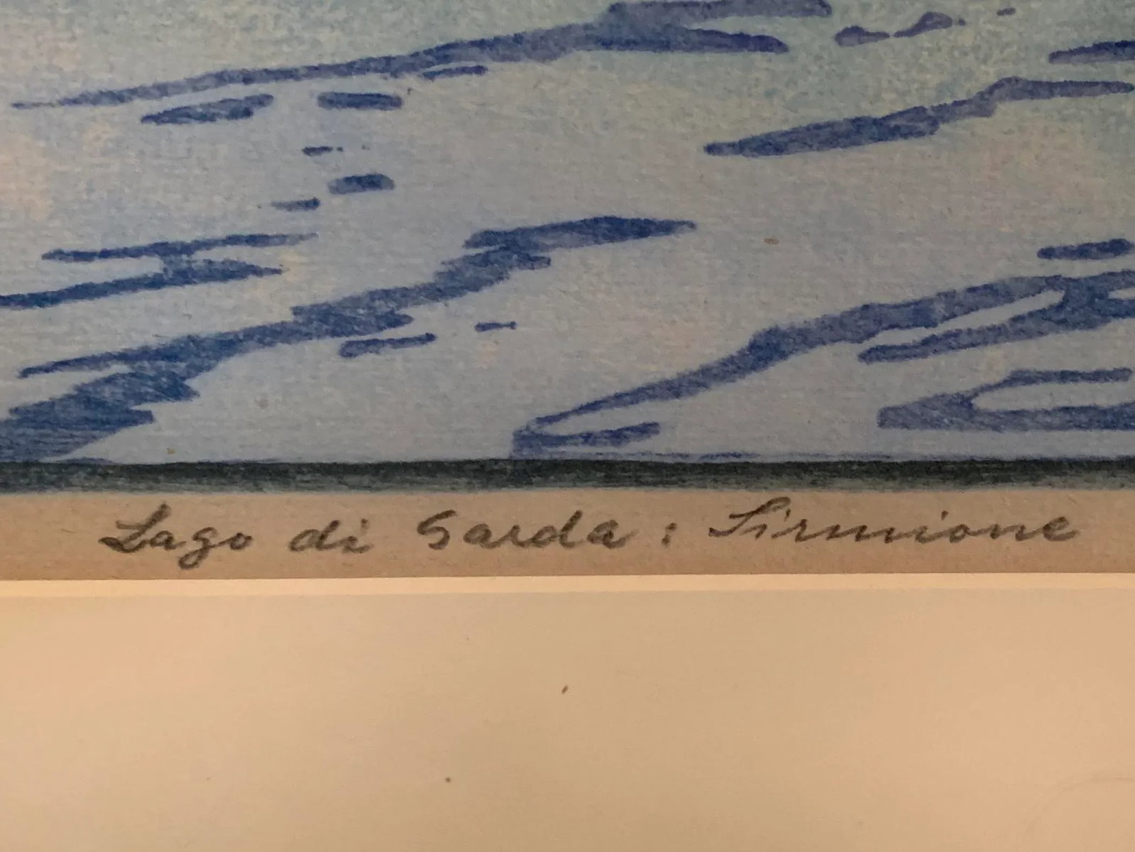 Vintage Signed and Numbered Handmade Italian Color Print of Lake Sarda - 5
