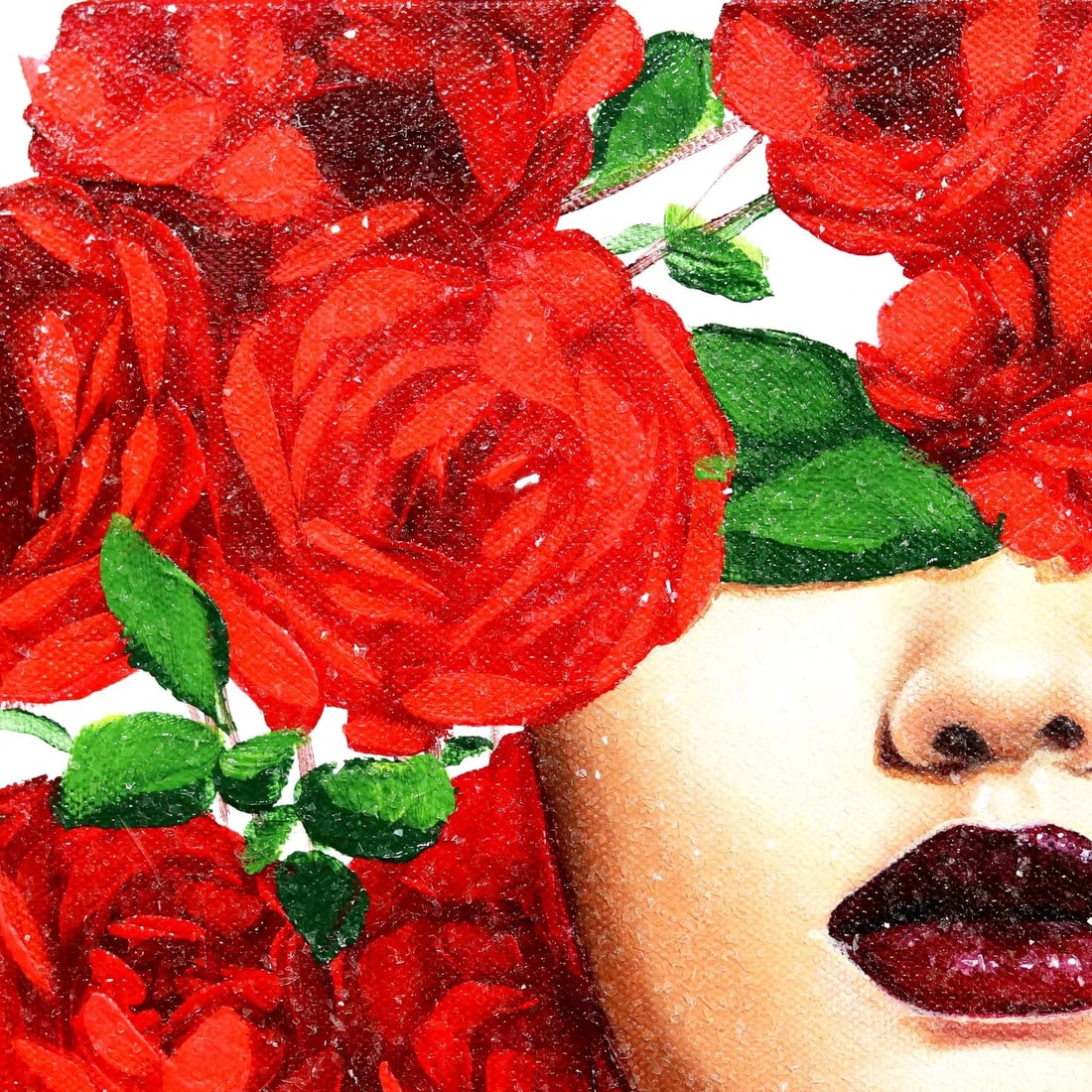 Red Roses 1 - Original Sally K Figurative Original Artwork by Sally K - 2