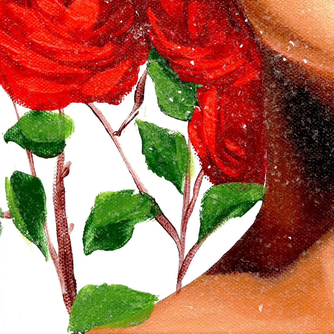 Red Roses 1 - Original Sally K Figurative Original Artwork by Sally K - 4