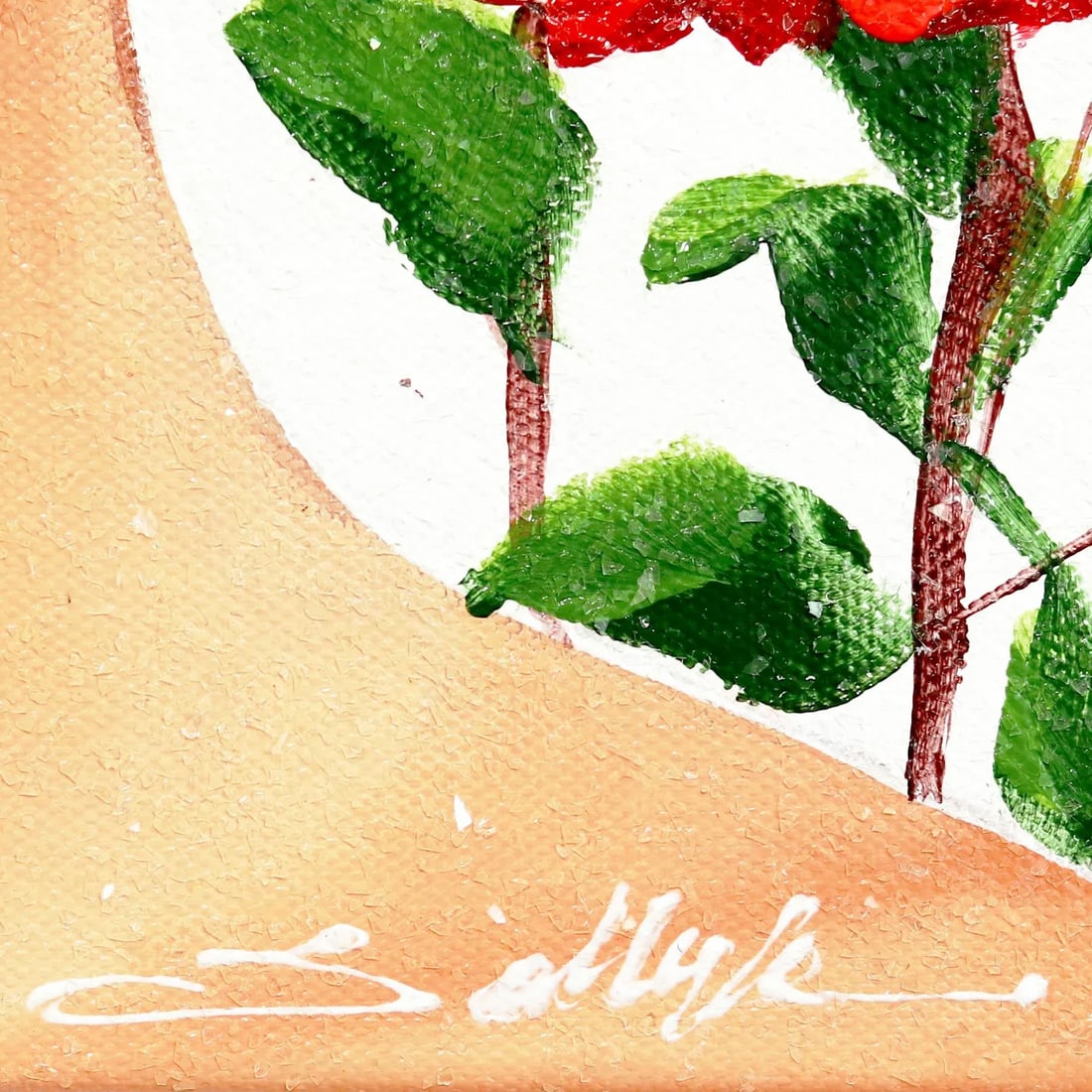 Red Roses 1 - Original Sally K Figurative Original Artwork by Sally K - 5