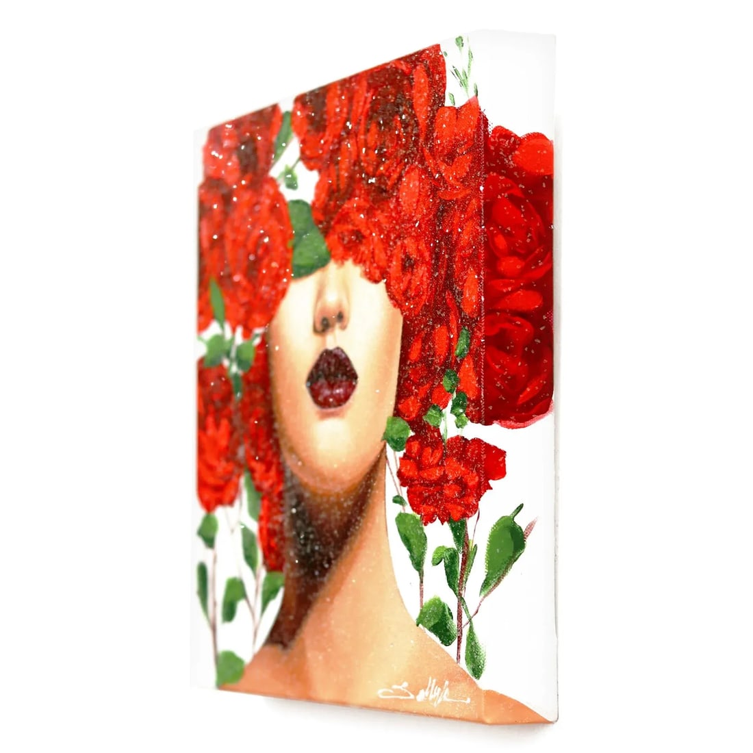 Red Roses 1 - Original Sally K Figurative Original Artwork by Sally K - 7