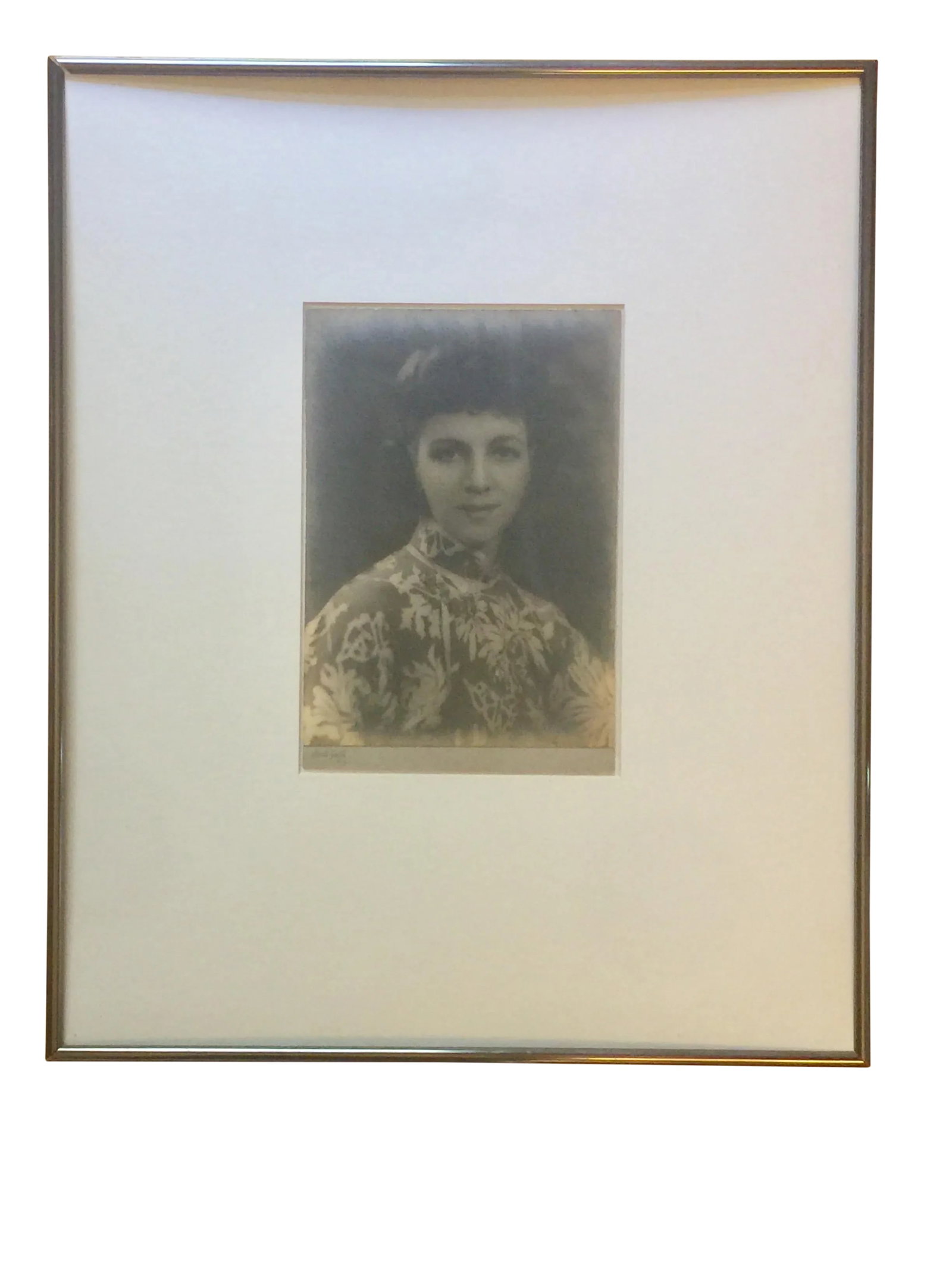 Original Photograph of an Actress by the Photographer Arnold Genthe: Original 1933 Silver Print by the important photographer Arnold Genthe. Signed in pencil lower left and archivally framed. Rare and beautiful image by this important American Photographer. Print is