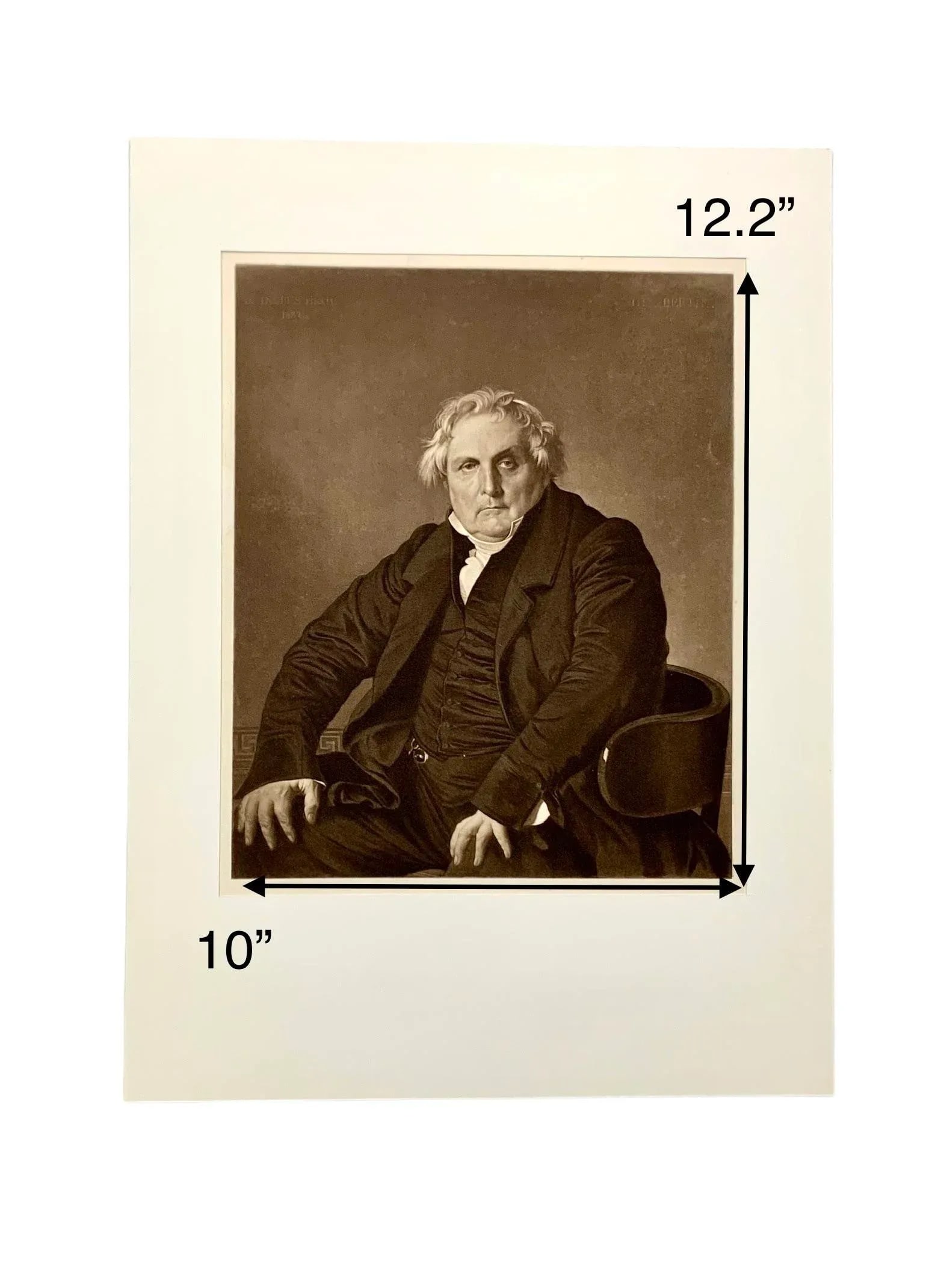 Late 19th Century Antique Etching Art Features the Portrait of Louis Francois Bertin Drawn by Jean I - 3