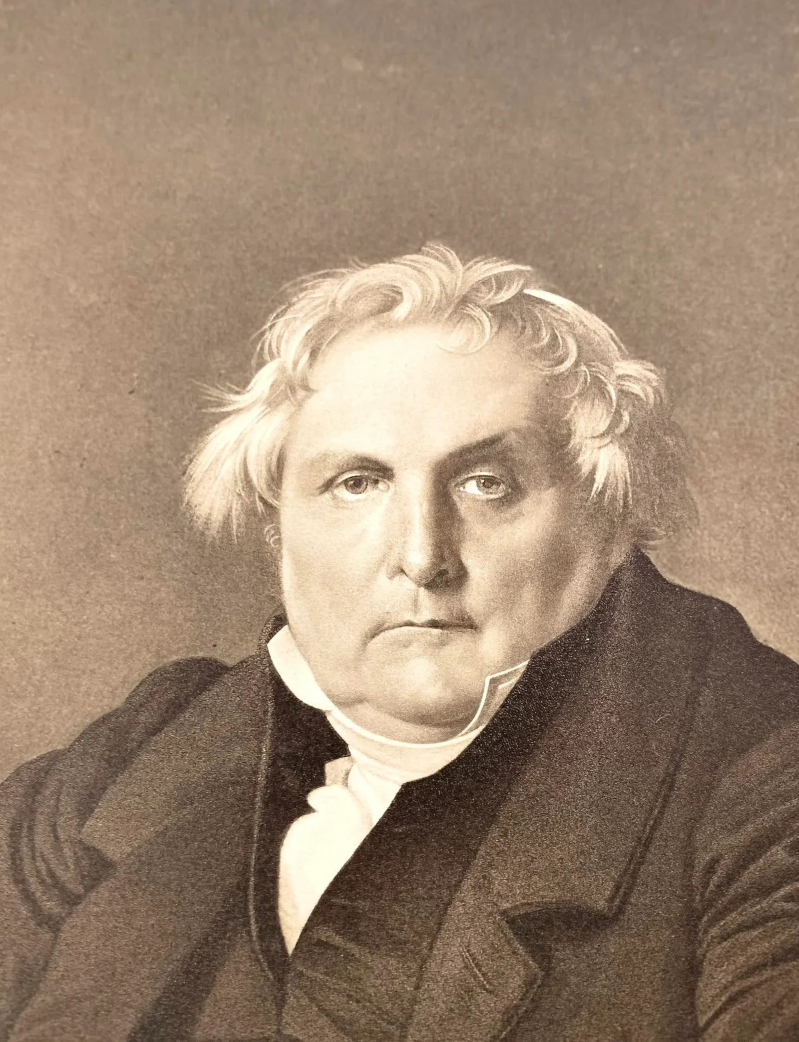 Late 19th Century Antique Etching Art Features the Portrait of Louis Francois Bertin Drawn by Jean I - 6