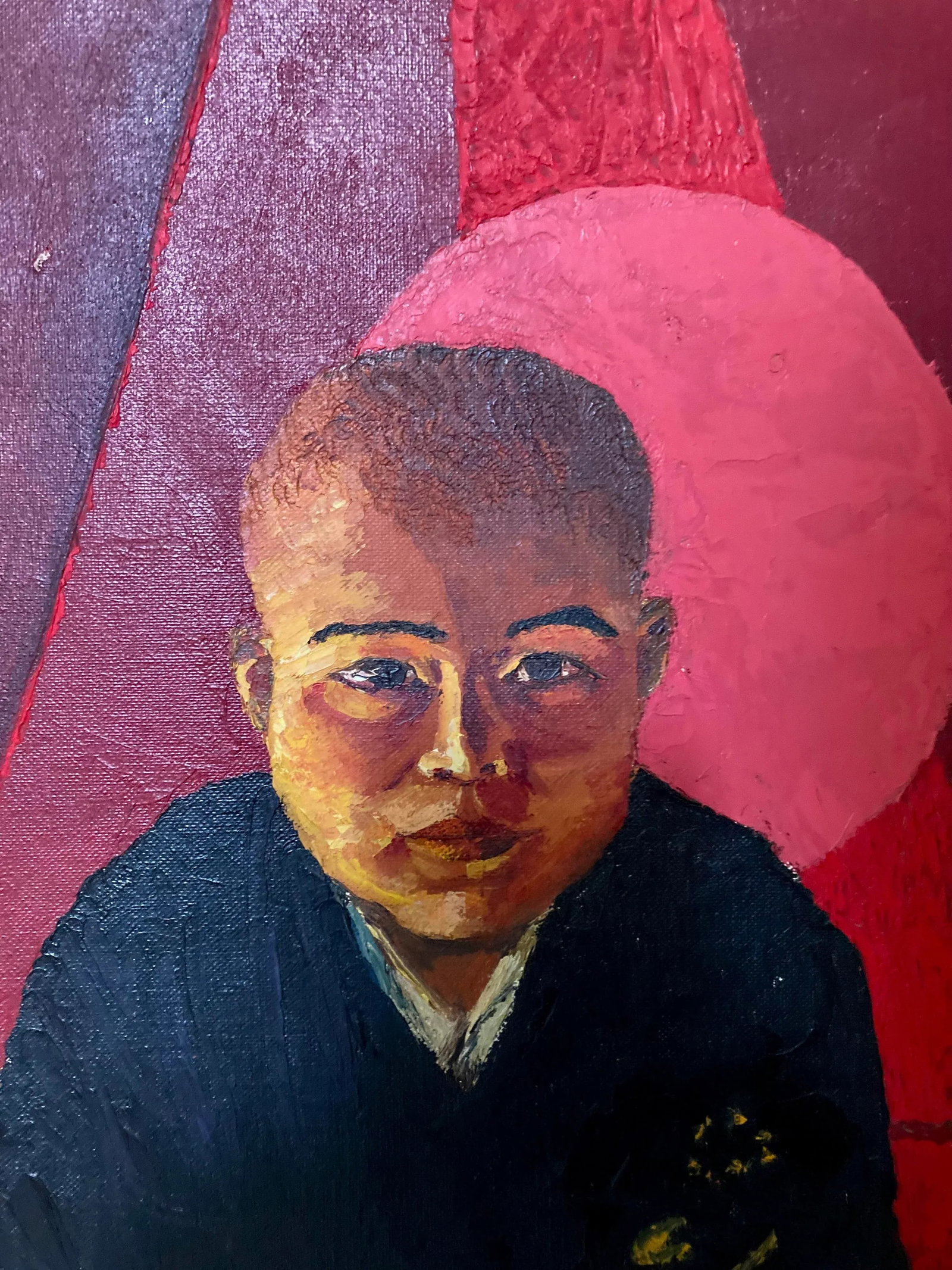 Buddha Painting, Acrylic, 1966, by Y. Shaw - 4
