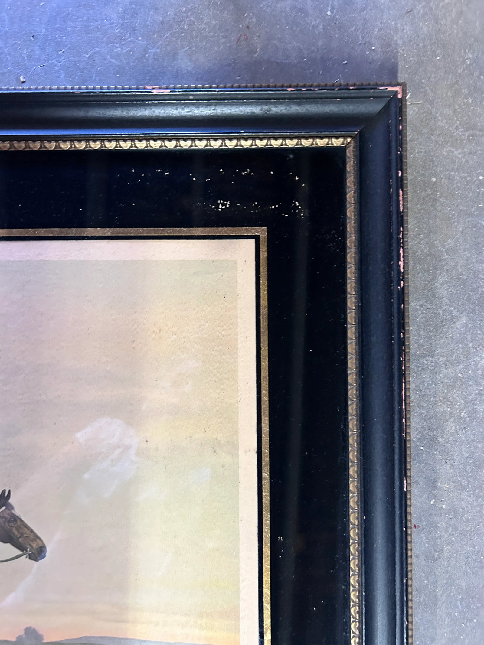 1940s Antique British School Horse Huntsman Portrait "Thomas Oldaker" Lithograph Framed - 7