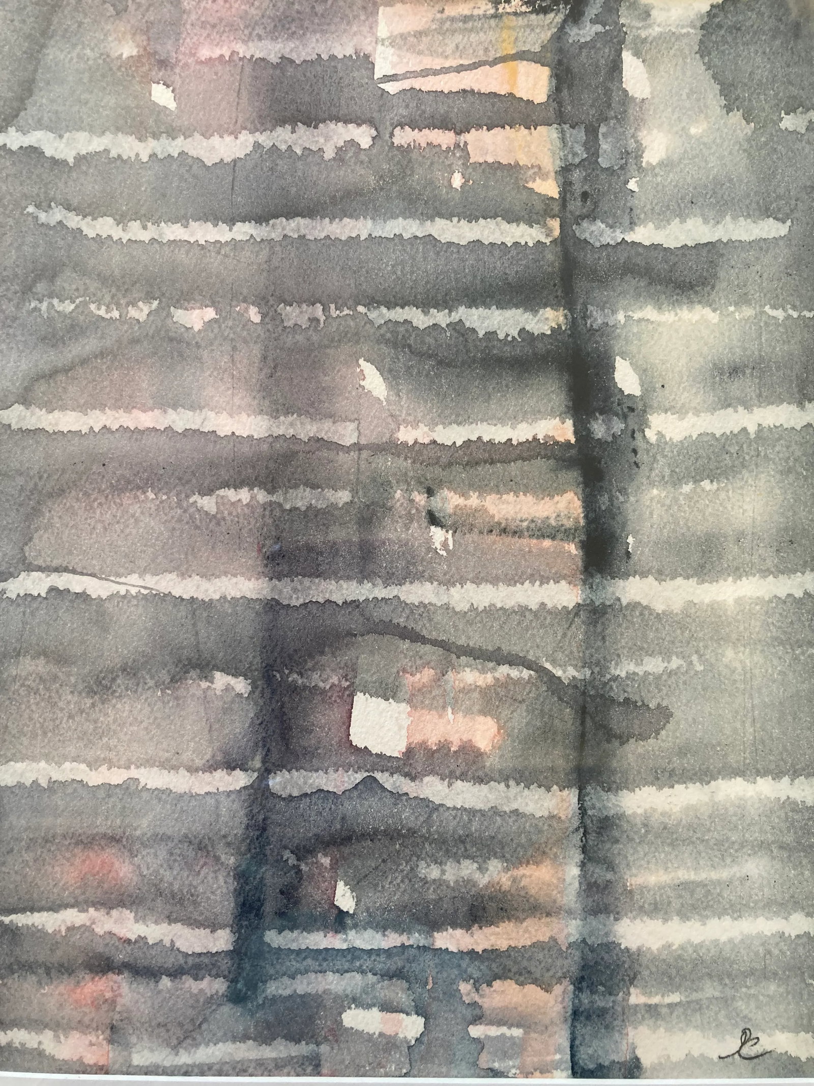 Contemporary Original Abstract Watercolor Painting on Paper by Stephanie Cate, Framed - 7