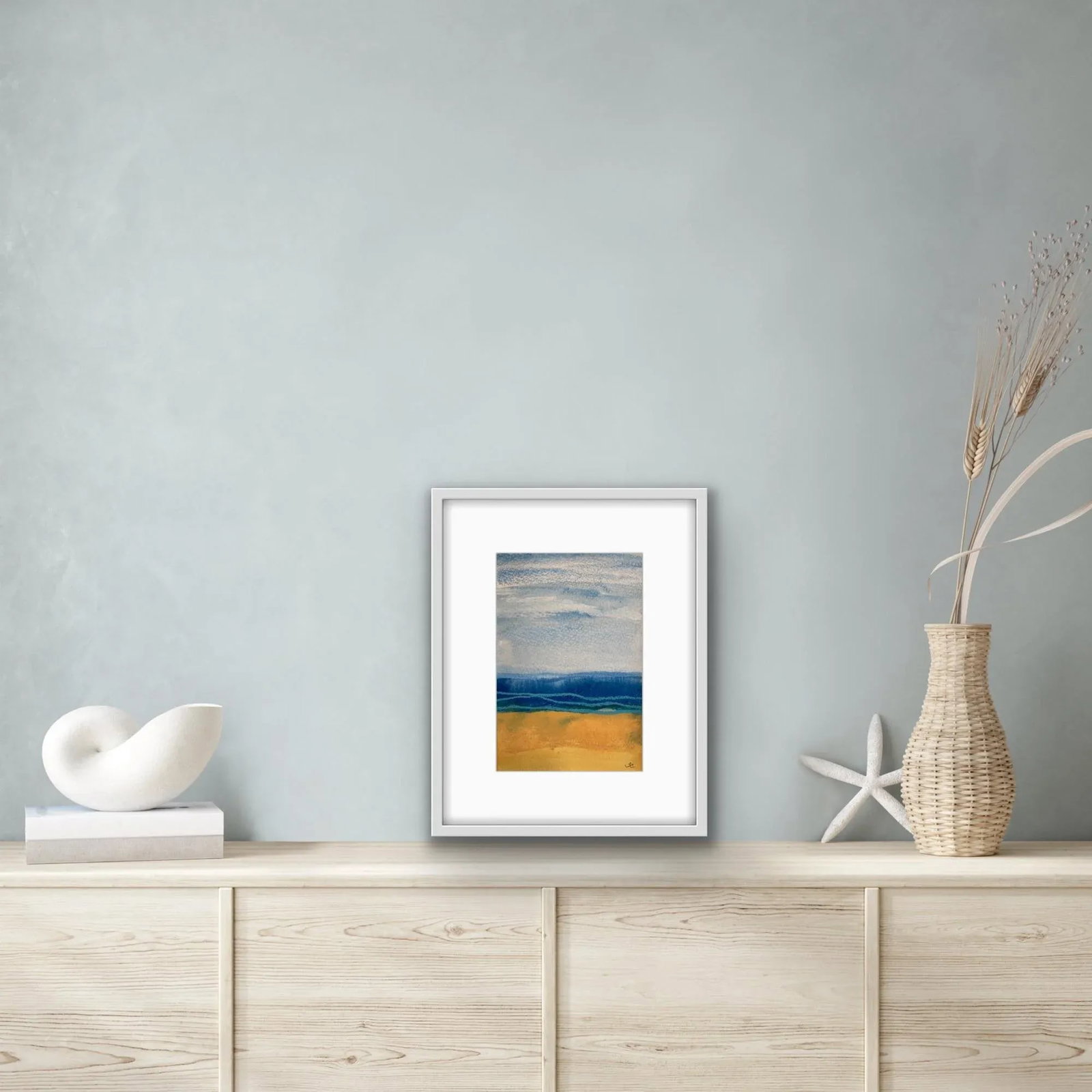 Contemporary Original Ocean Watercolor Painting on Paper by Stephanie Cate - 4