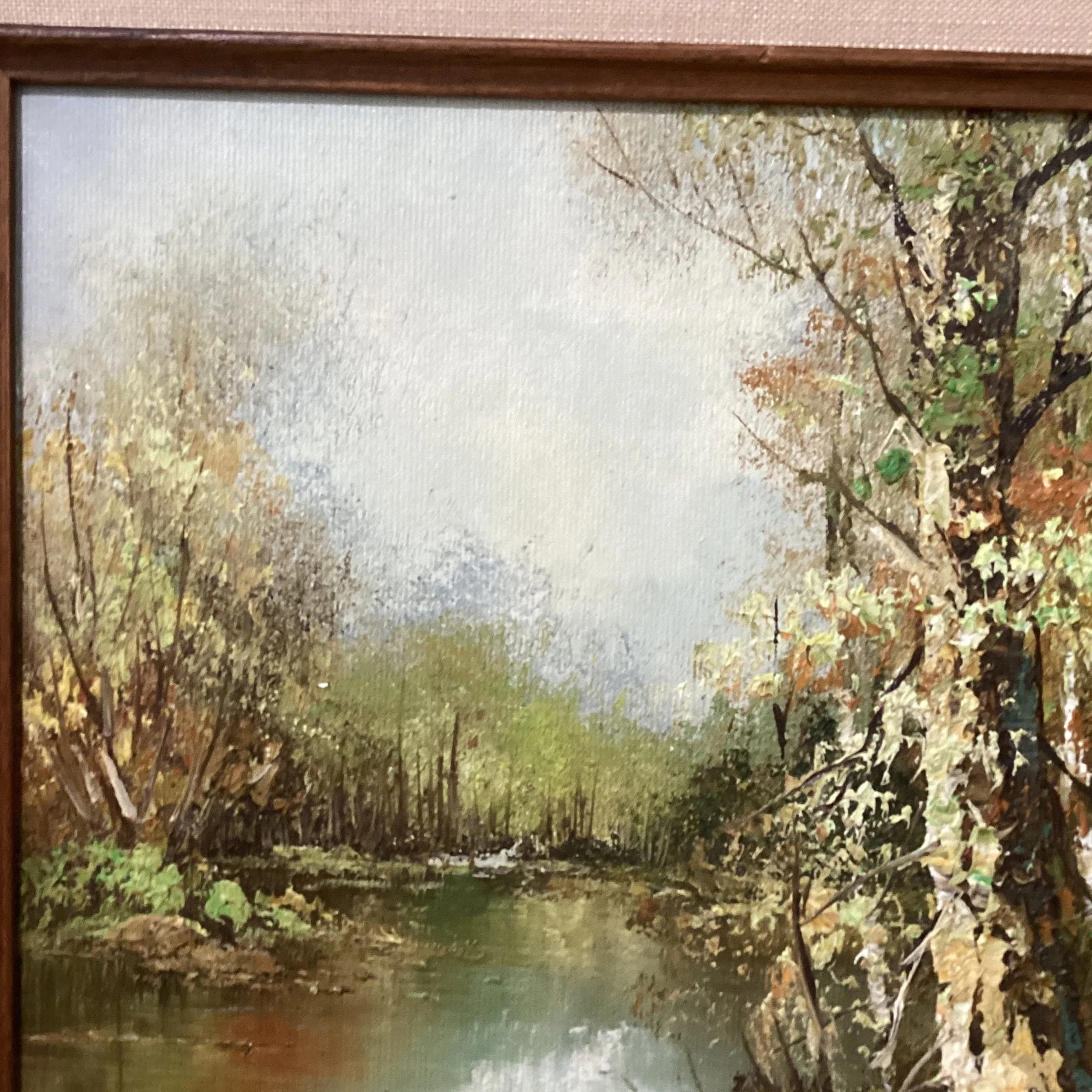 Mid 20th Century Mid Century Stunning Landscape Painting on Canvas B Framed and Signed by M. Howard - 4