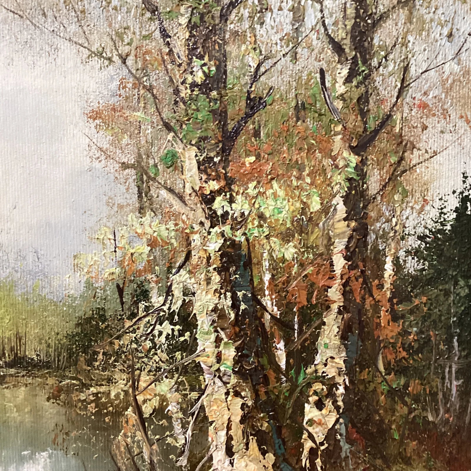 Mid 20th Century Mid Century Stunning Landscape Painting on Canvas B Framed and Signed by M. Howard - 5