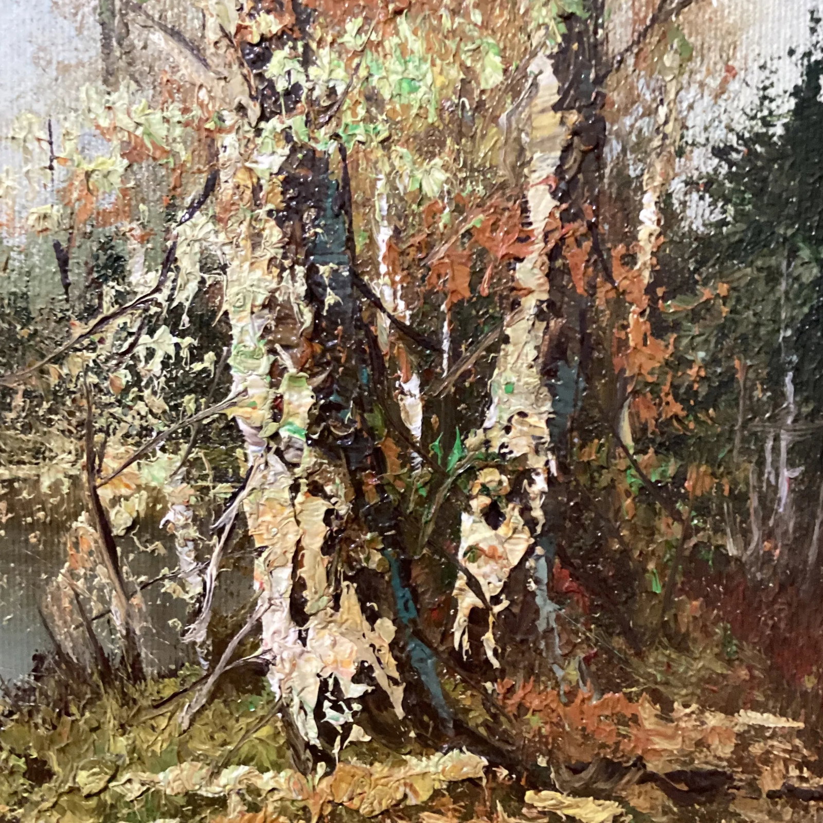 Mid 20th Century Mid Century Stunning Landscape Painting on Canvas B Framed and Signed by M. Howard - 6