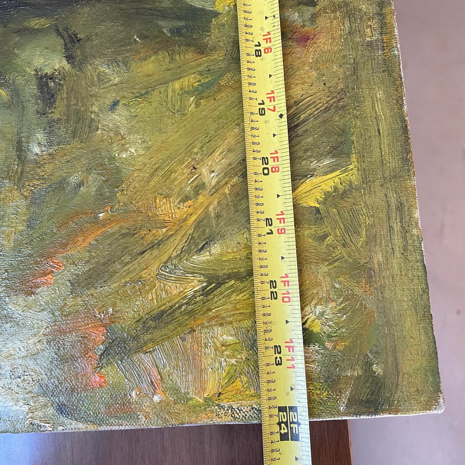Vintage 1978 Landscape & Tree Painting Signed by Carlos Jimenez Art on Canvas - 6